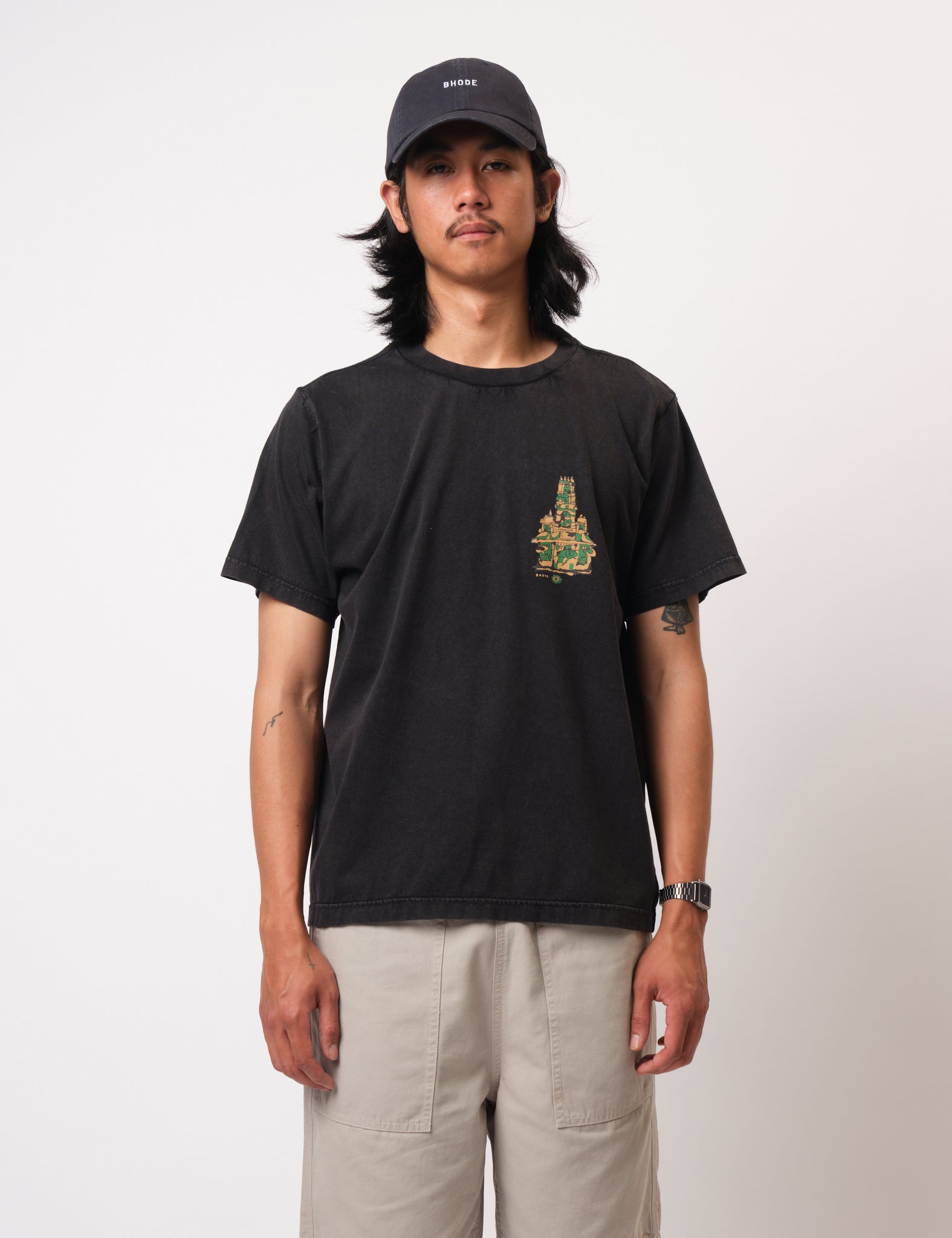 Bhode Third Eye T-Shirt - Washed Black
