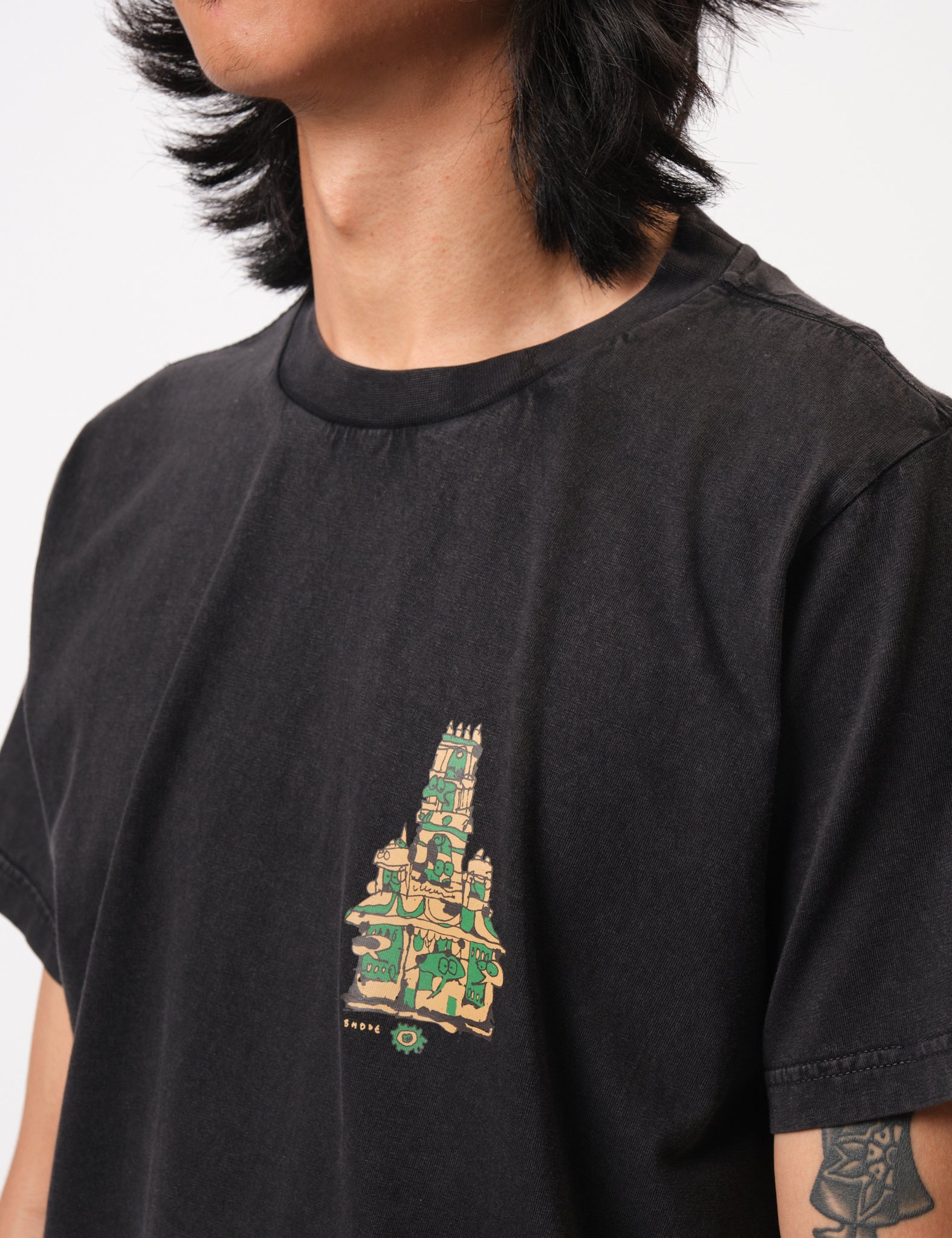 Bhode Third Eye T-Shirt - Washed Black