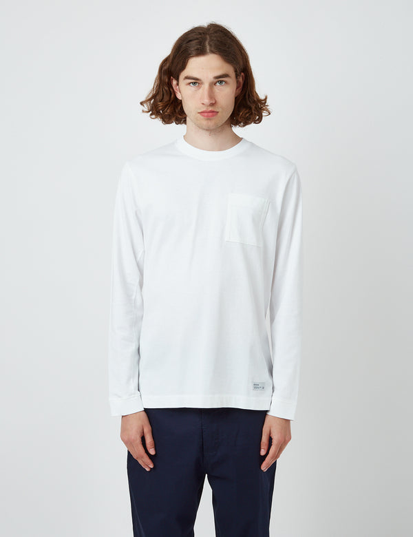 Bhode Everyday Heavyweight Long Sleeve T-Shirt (Organic) - White