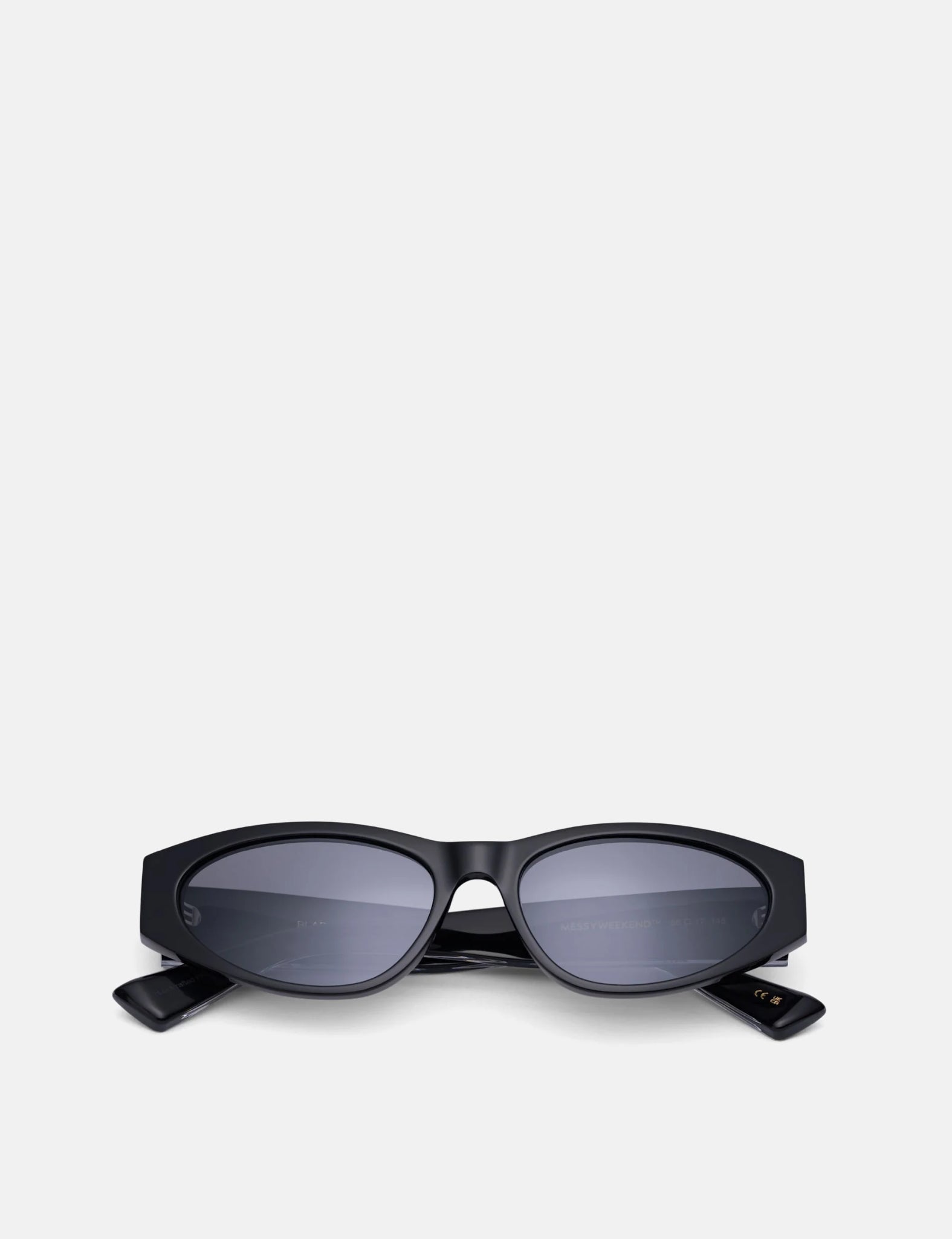 Messy Weekend Blade Sunglasses - Black/Transparent/Grey
