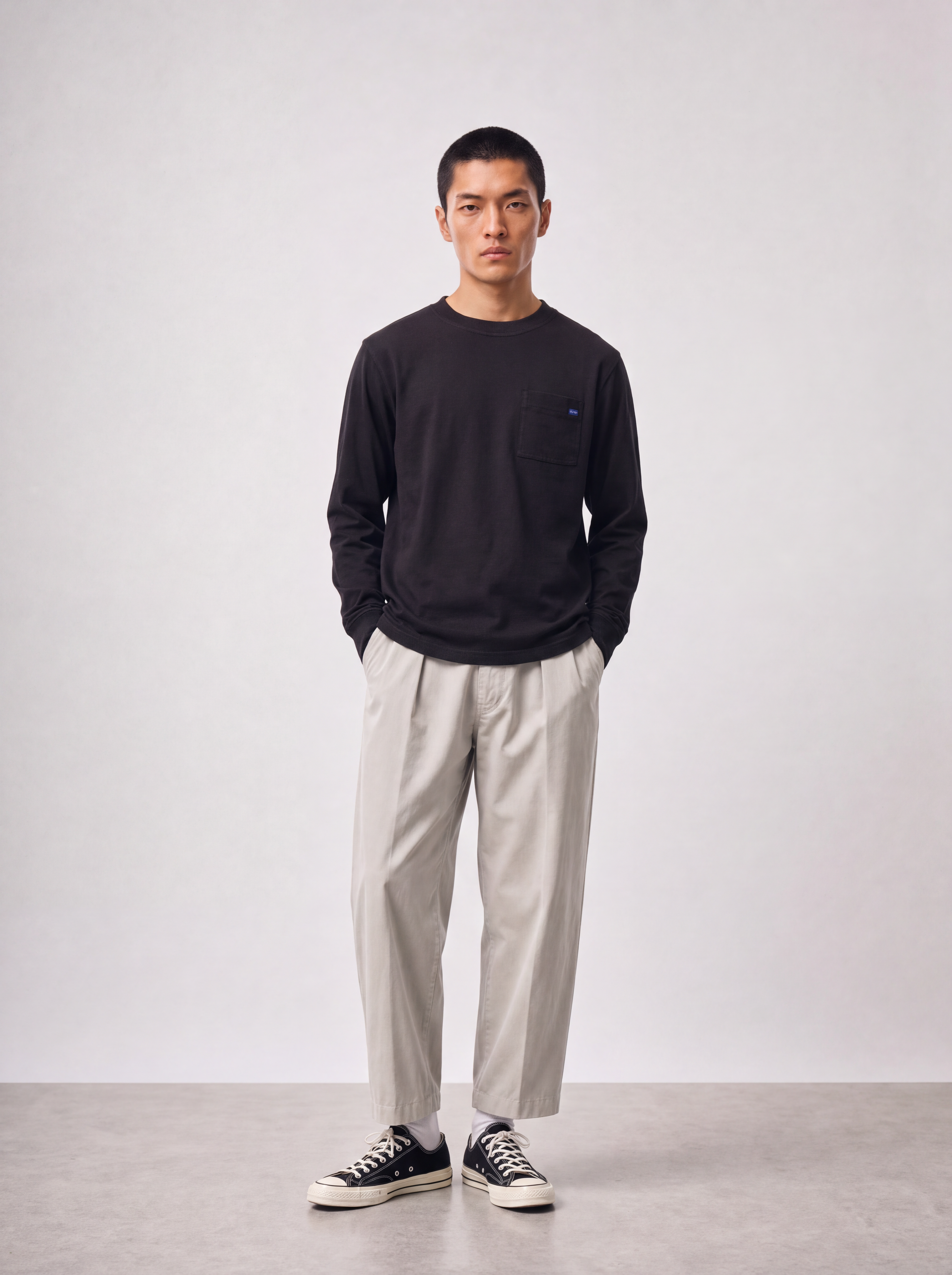 Bhode Two Pleat Pant - Cornish Stone