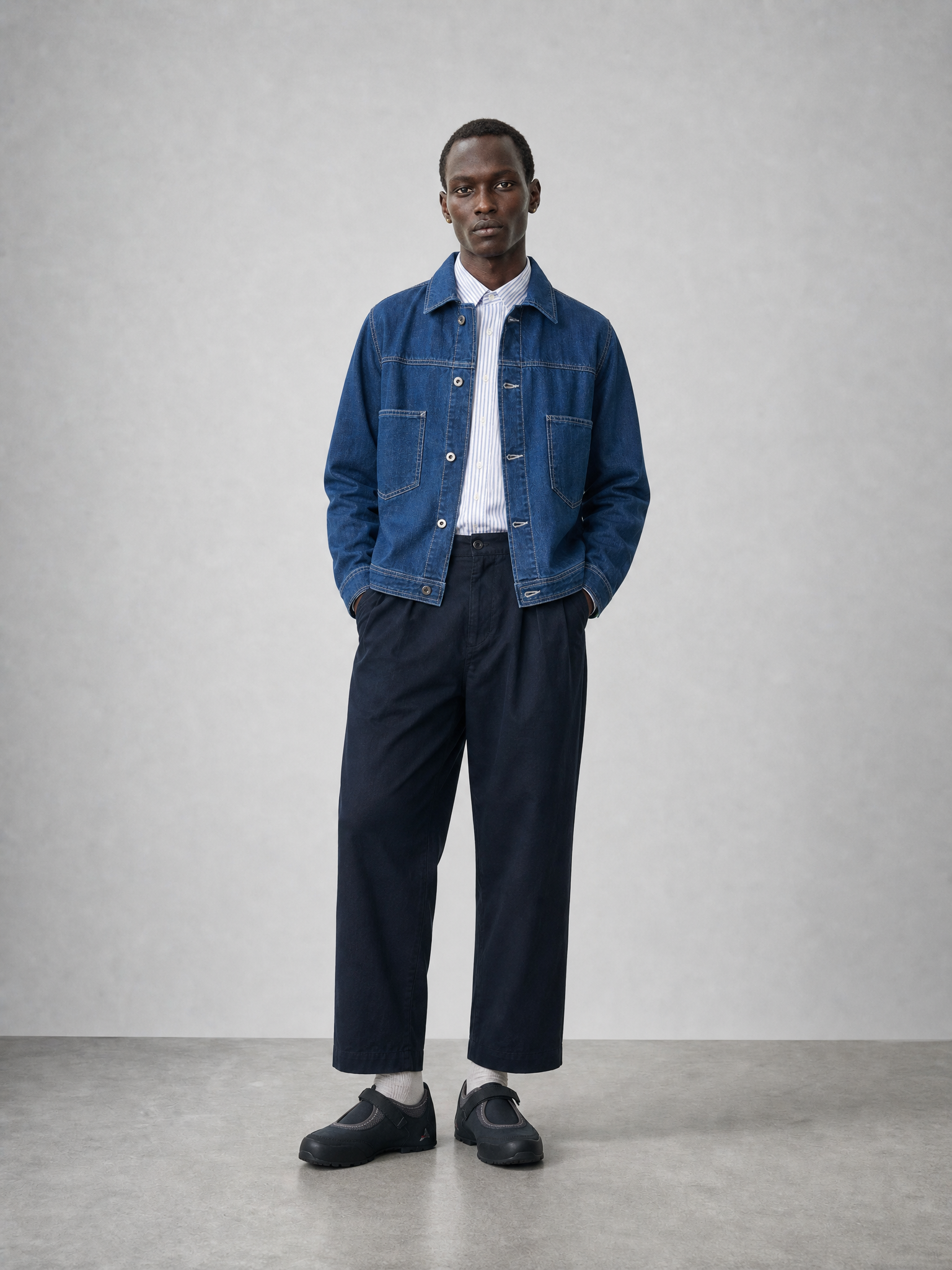 Bhode Denim Jacket - Washed Indigo Blue