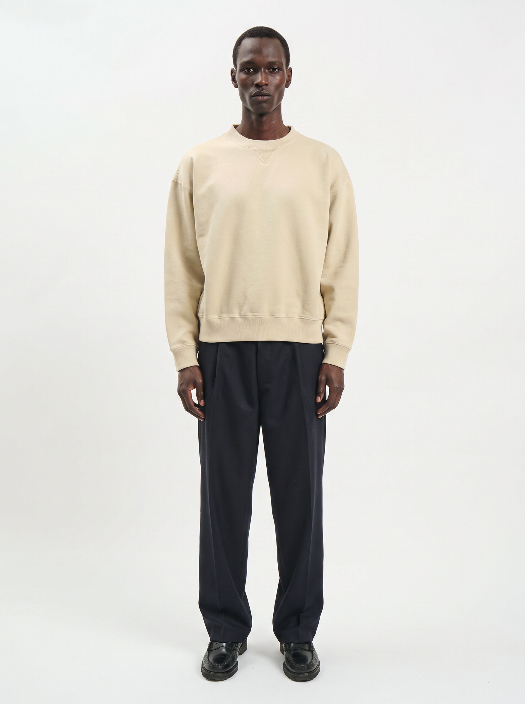 Bhode Box Cropped Sweatshirt - Washed Oyster Grey