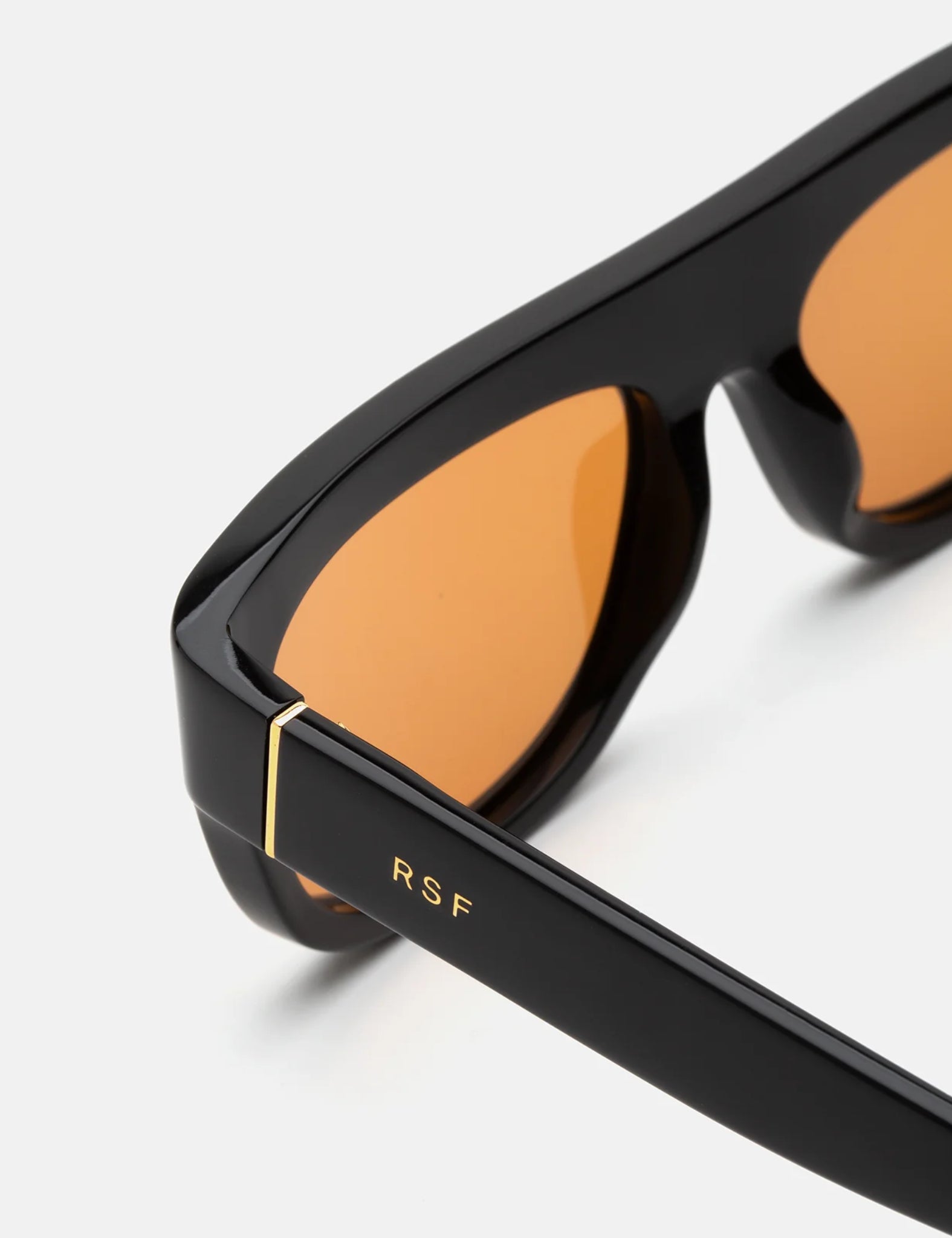 RetroSuperFuture Serioso Refined Sunglasses - Black/Orange