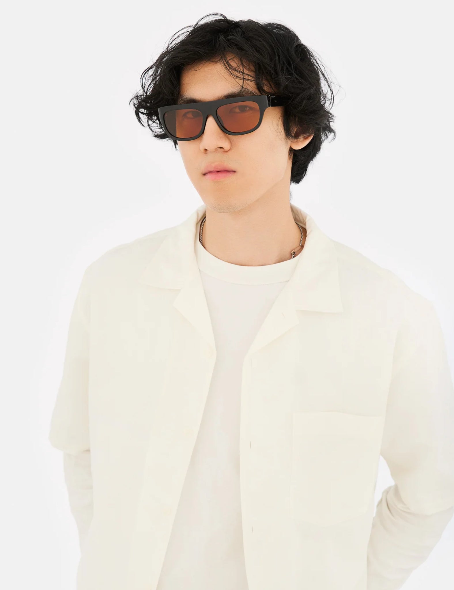 RetroSuperFuture Serioso Refined Sunglasses - Black/Orange
