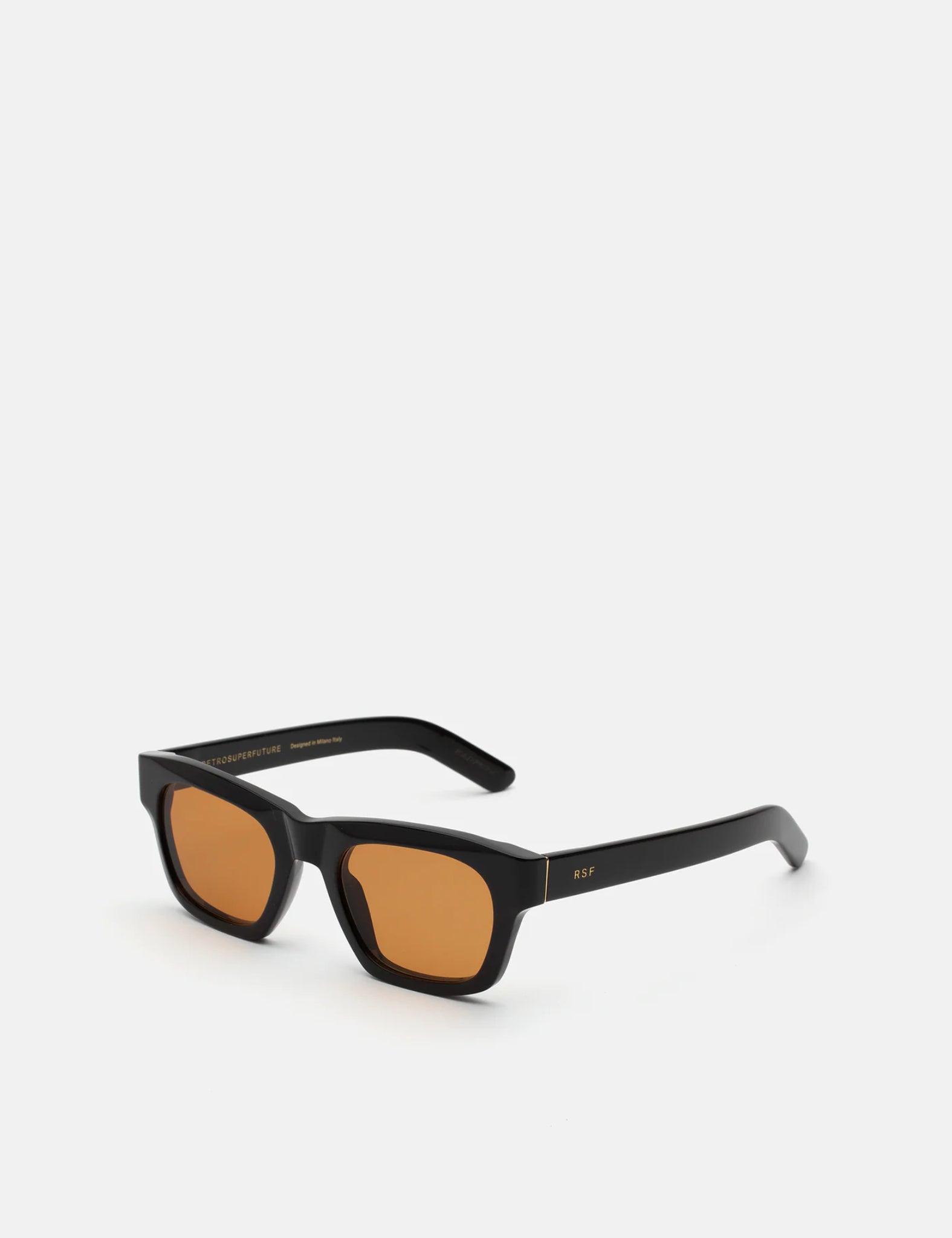RetroSuperFuture Sintesi Refined Sunglasses - Black/Orange — BHODE