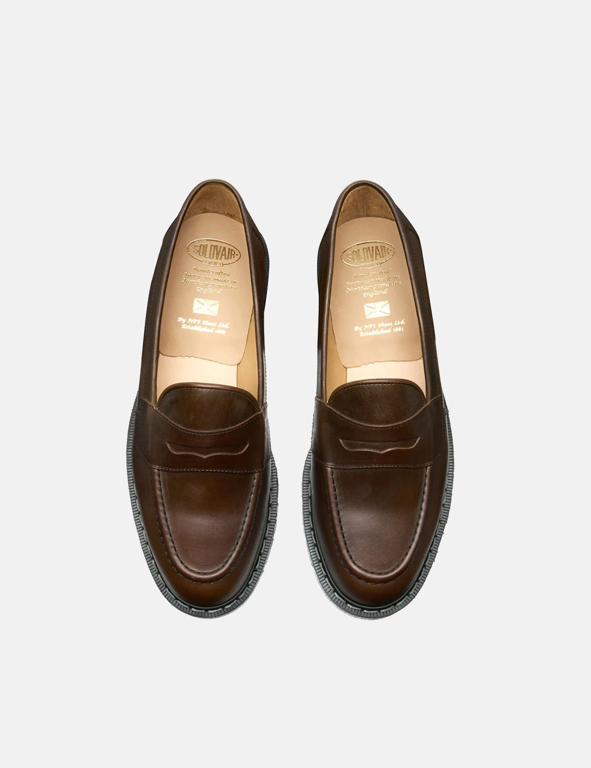 Solovair Penny Loafers - Gaucho Brown