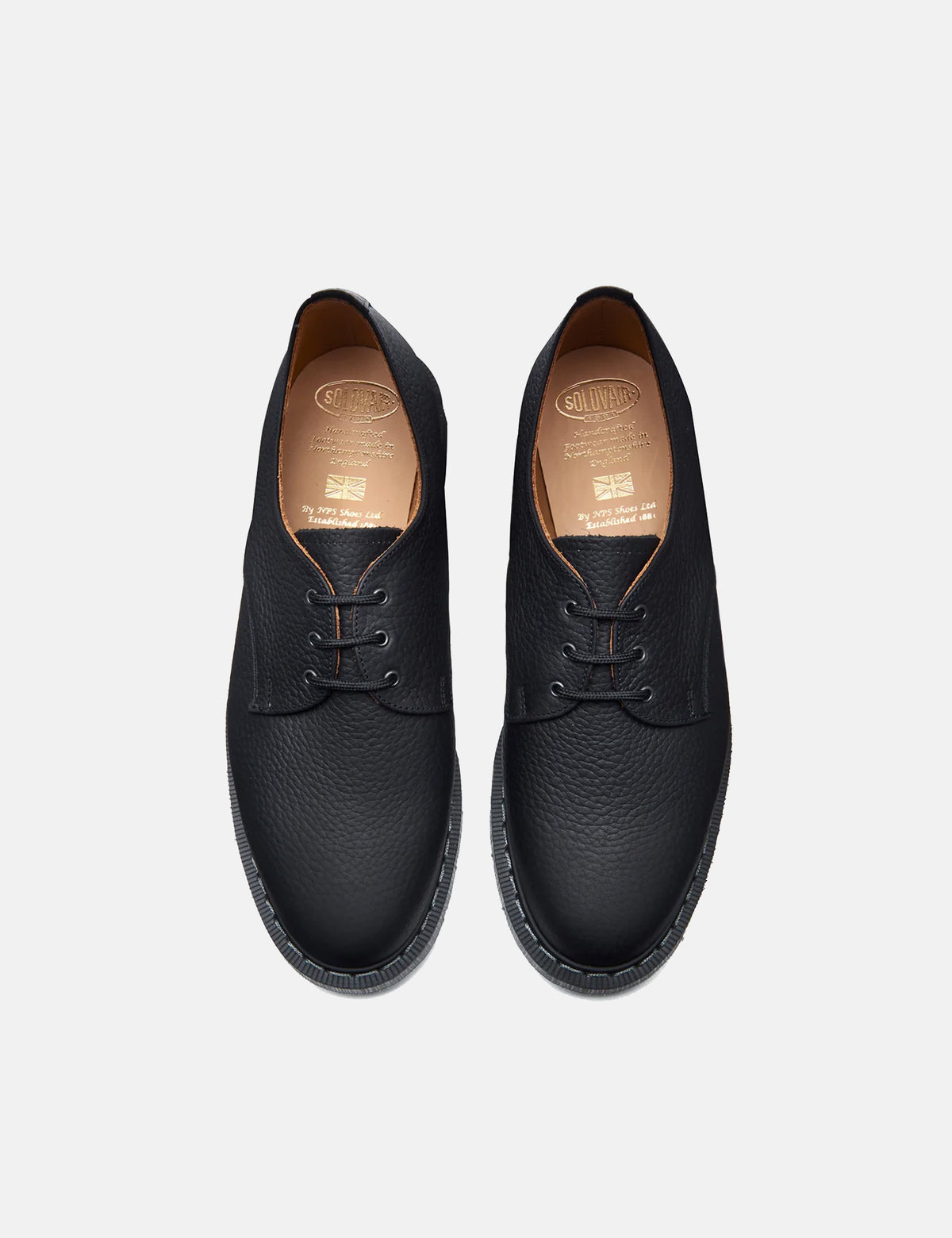 Solovair Gibson Shoes (Grain Leather) - Black