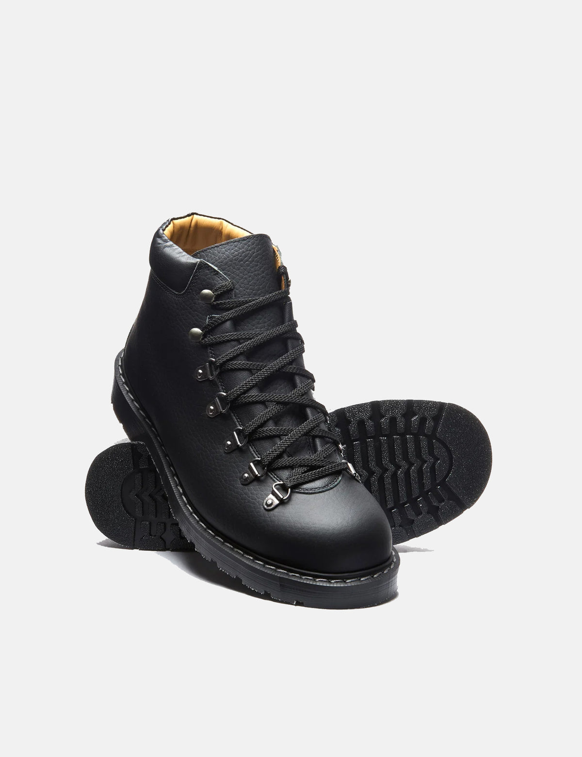 Solovair Urban Hiker Boots (Grain Leather) - Black