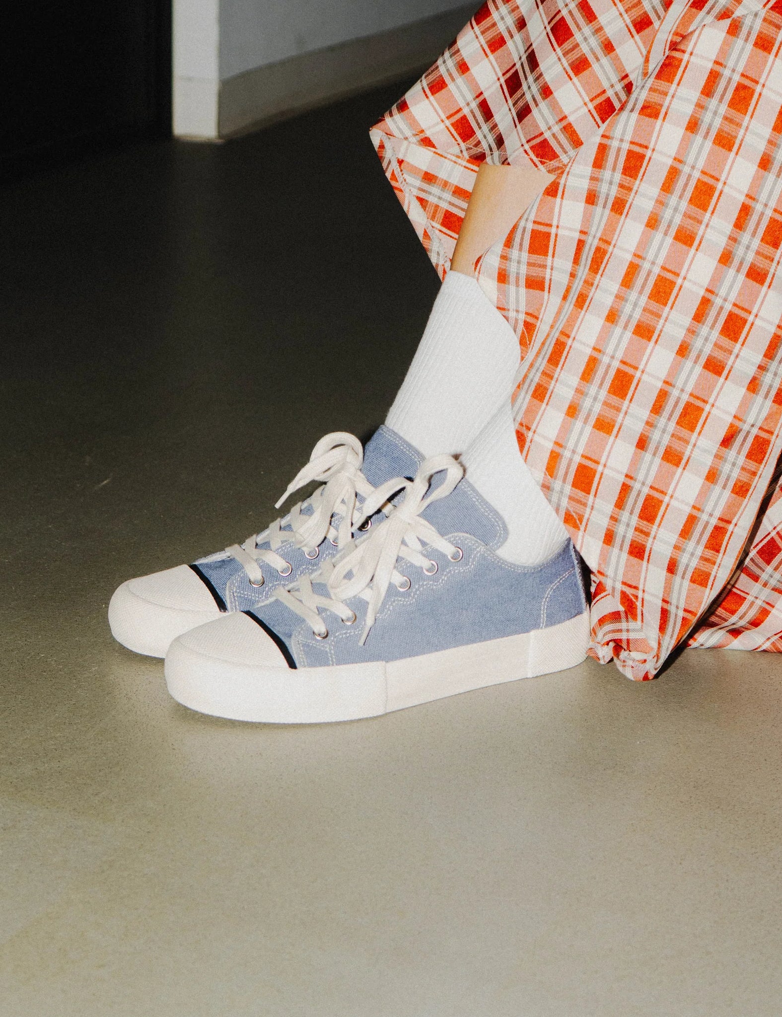Wollow Dolores Trainers - Light Blue Denim