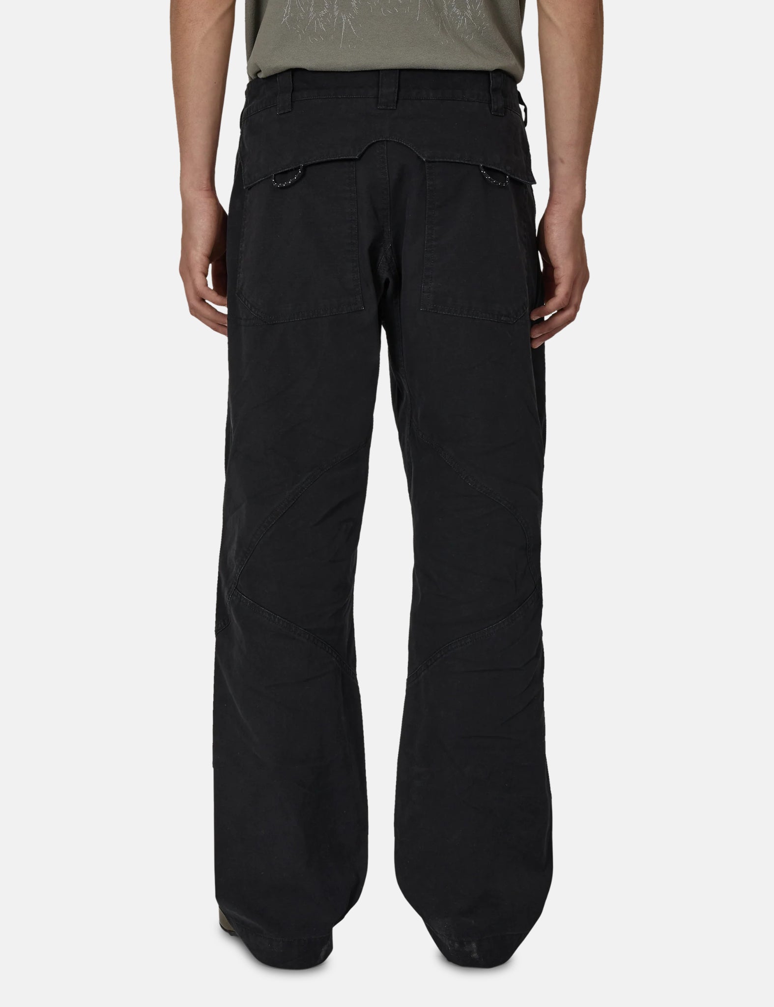 ROA Crimp Shaped Cotton Pants - Anthracite Black — BHODE