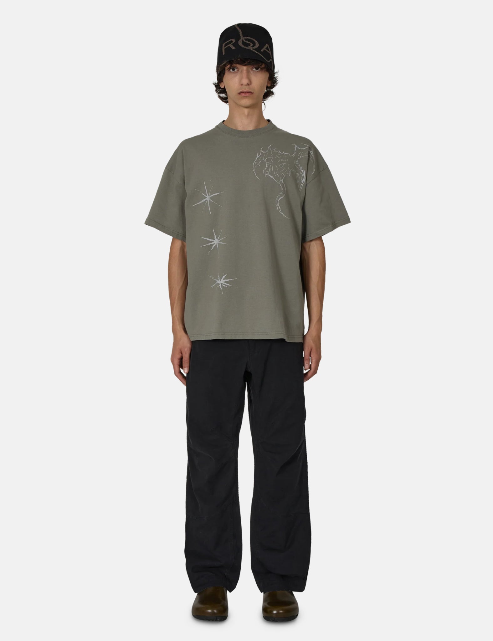 ROA Crimp Shaped Cotton Pants - Anthracite Black — BHODE