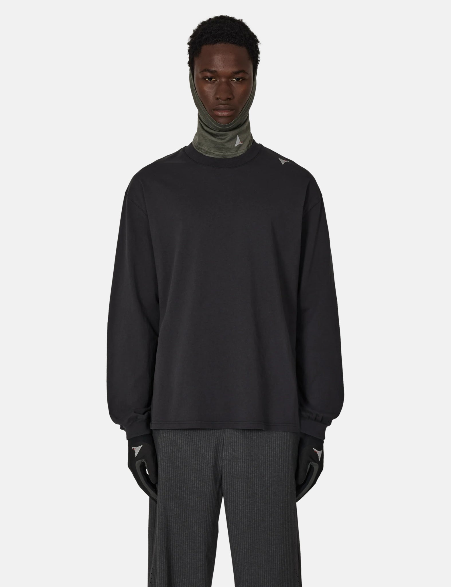 ROA Logo Long Sleeve - Washed Black — BHODE
