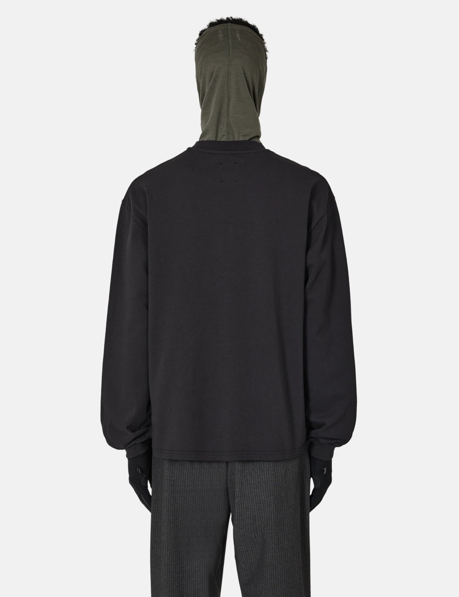 ROA Logo Long Sleeve - Washed Black — BHODE