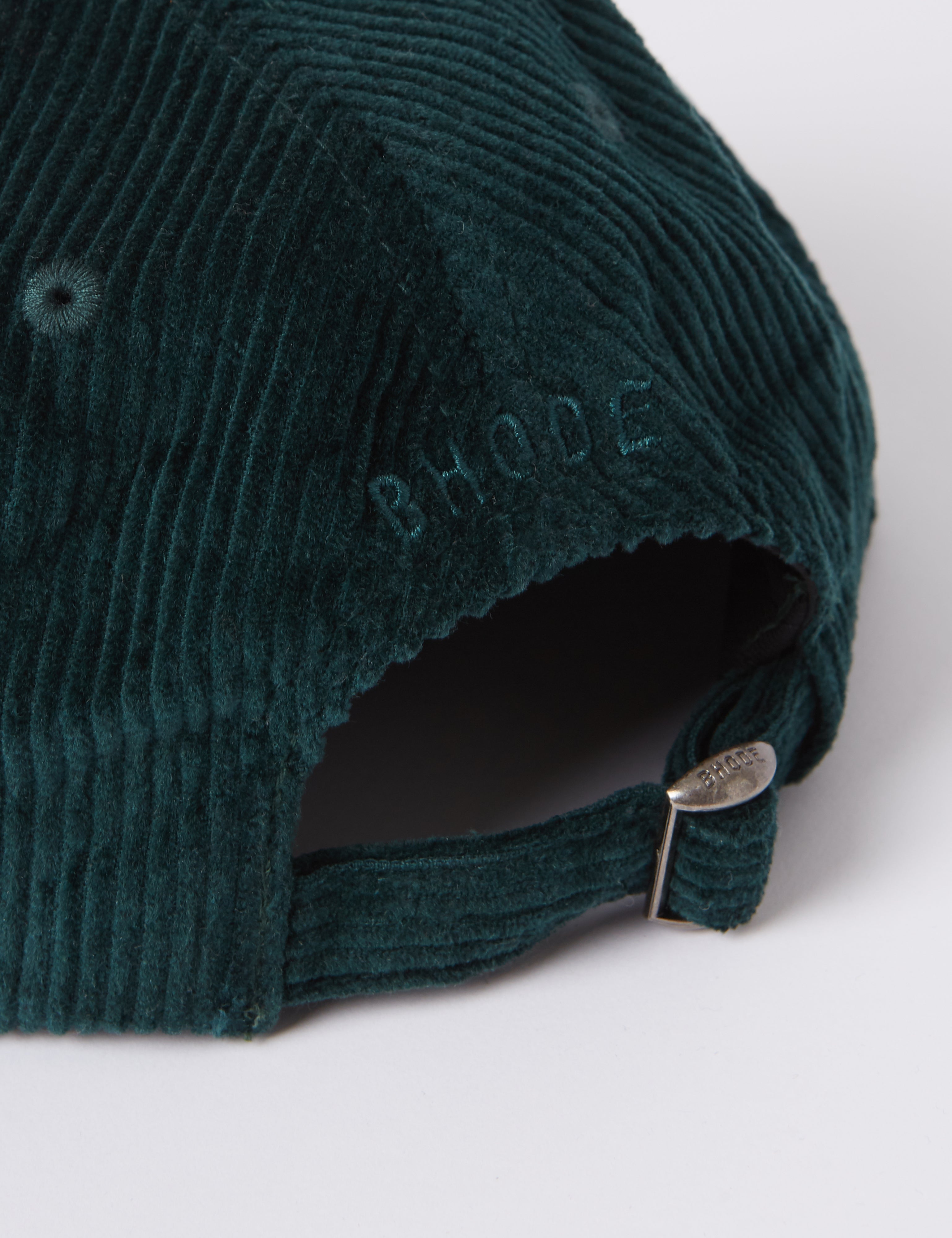 Bhode 6-Panel Cap (Cord)  — Teal Green