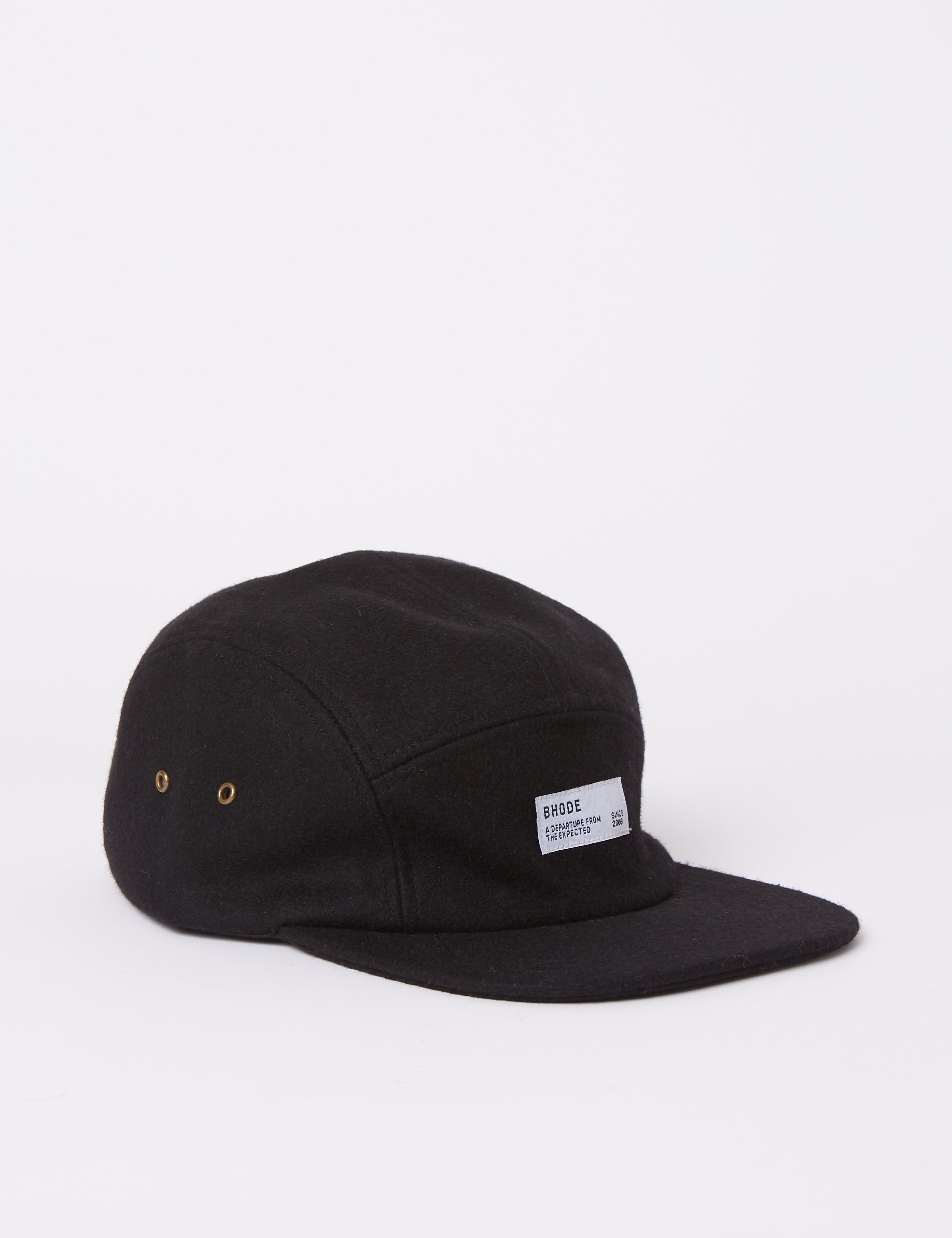 Bhode 5-Panel Cap (Wool) - Black