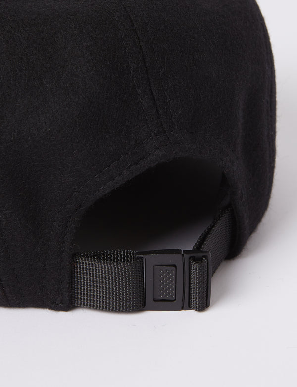 Bhode 5-Panel Cap (Wool) - Black