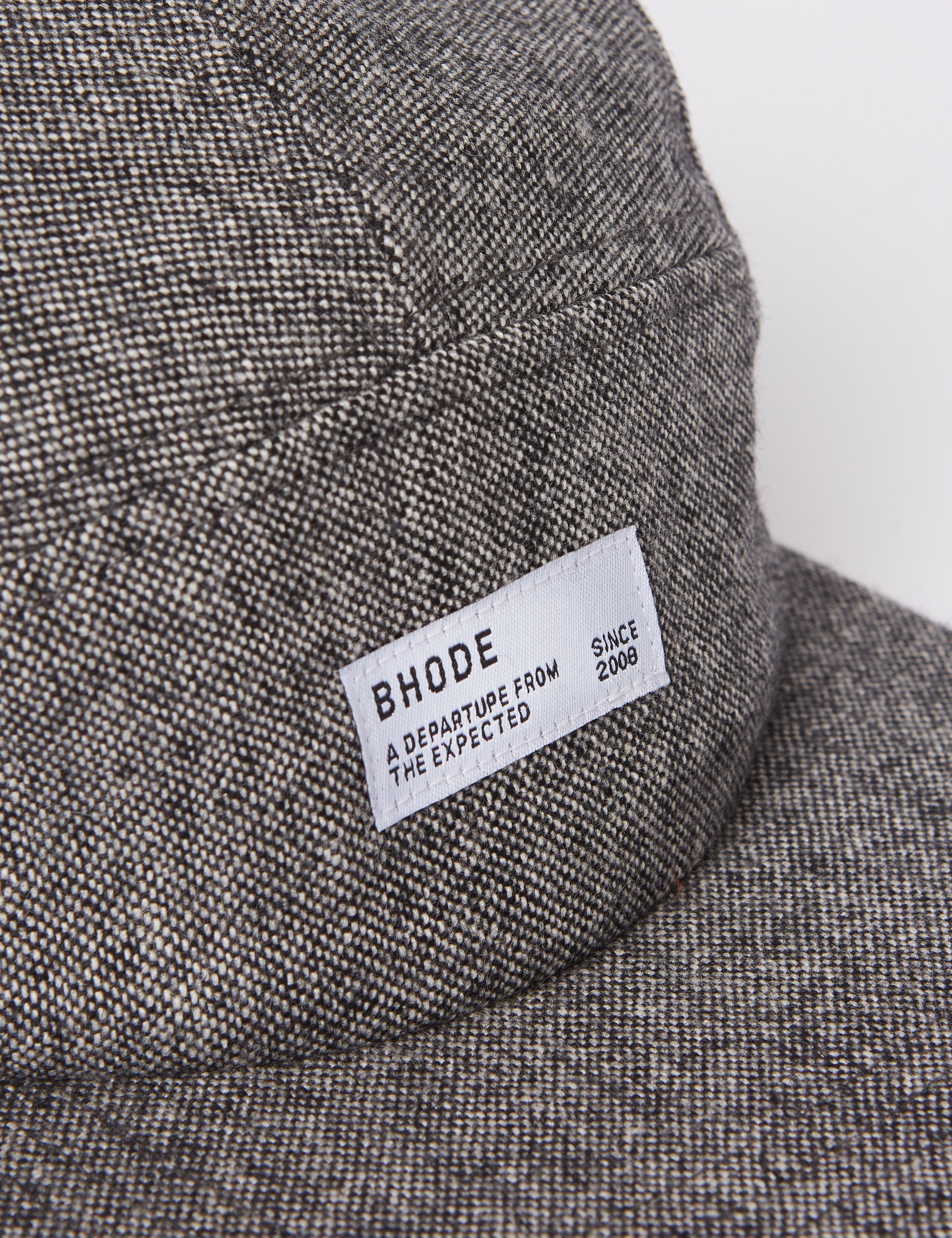 Bhode 5-Panel Cap (Mixed Wool) — Grey