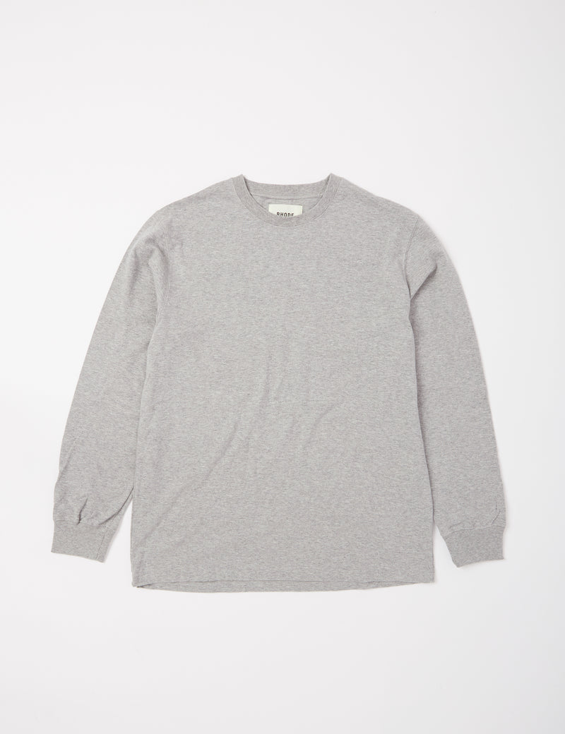 Bhode Long Sleeve T-Shirt (Organic/Canada Origin, 9oz) - Archive Grey