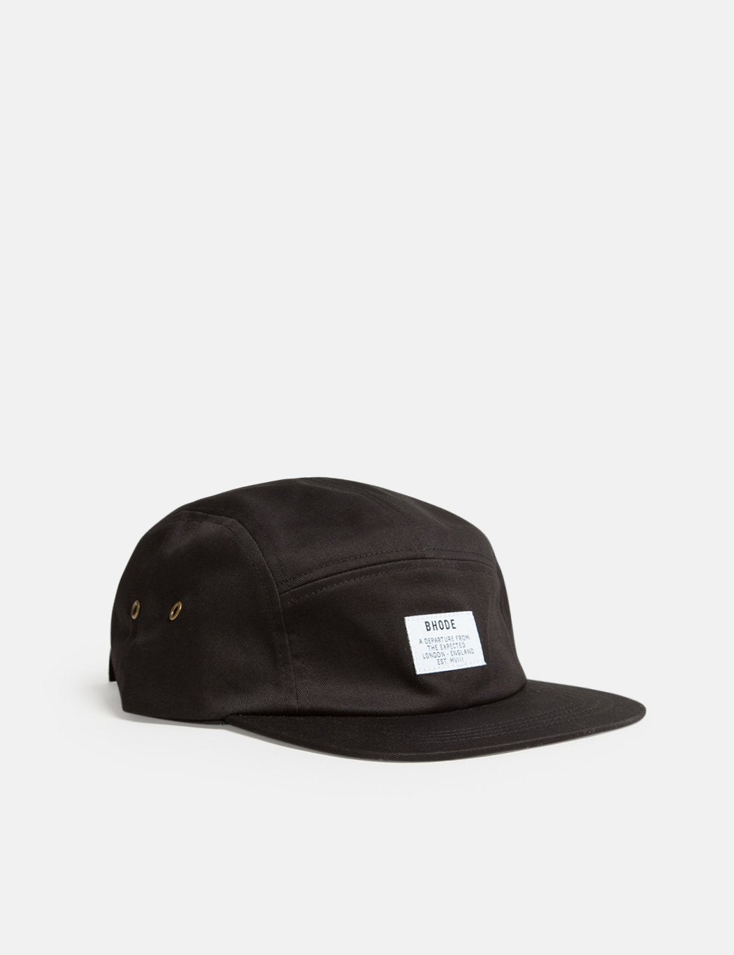 Bhode 5-Panel Cap (Cotton Twill) - Black