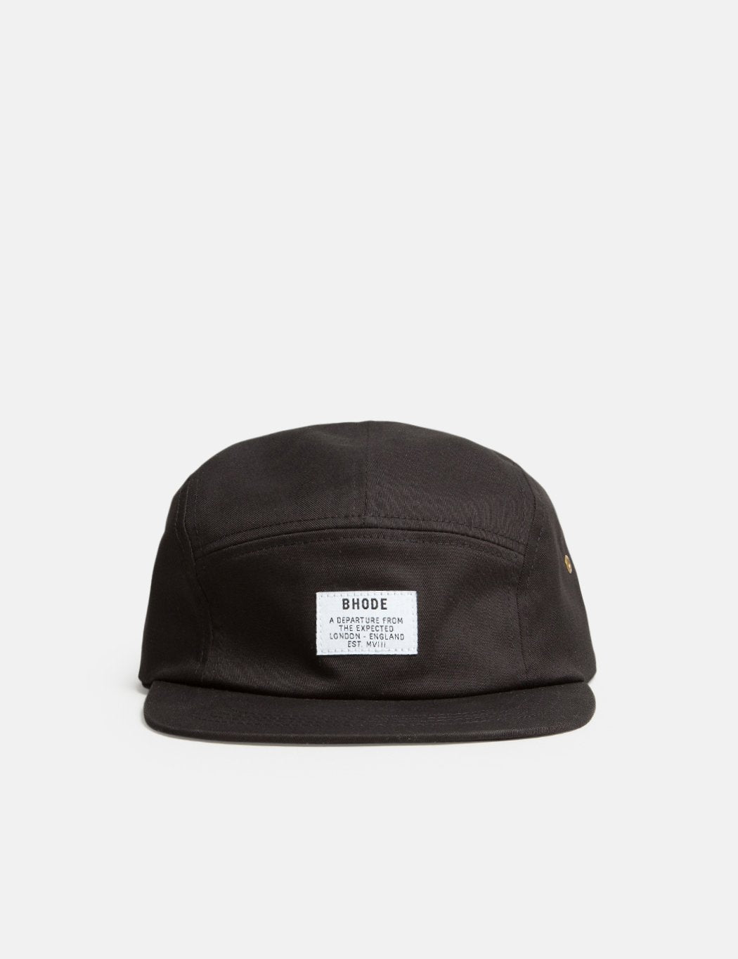 Bhode 5-Panel Cap (Cotton Twill) - Black