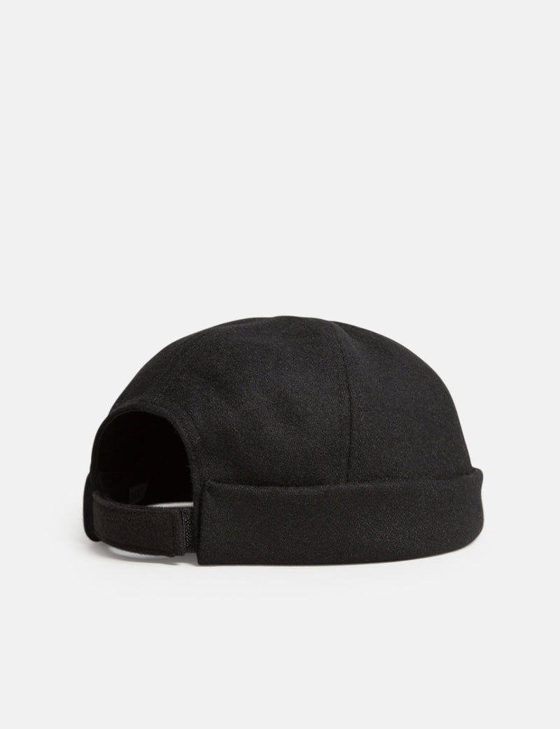 Bhode Dock Worker Hat (Wool) - Black