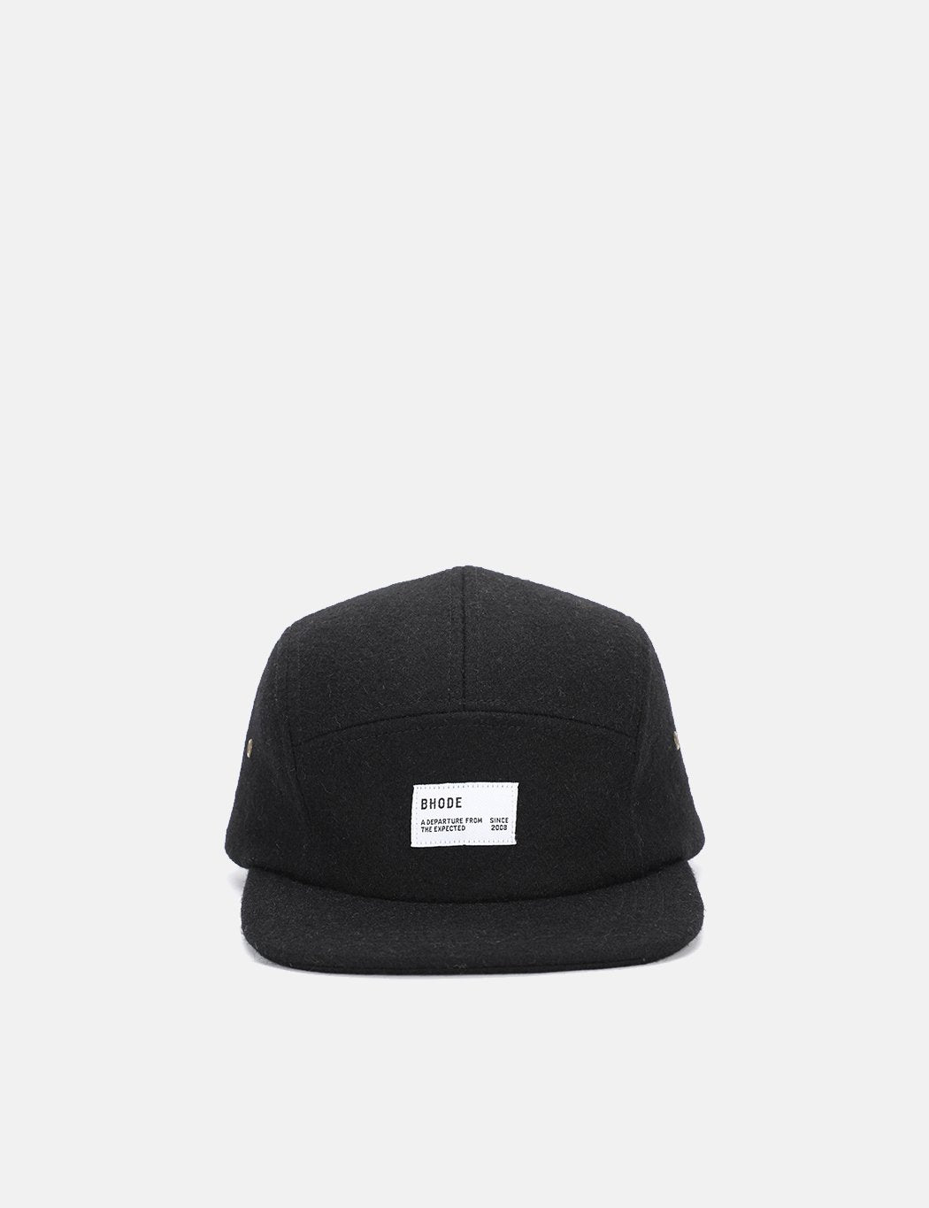 Bhode 5-Panel Cap (Wool) - Black