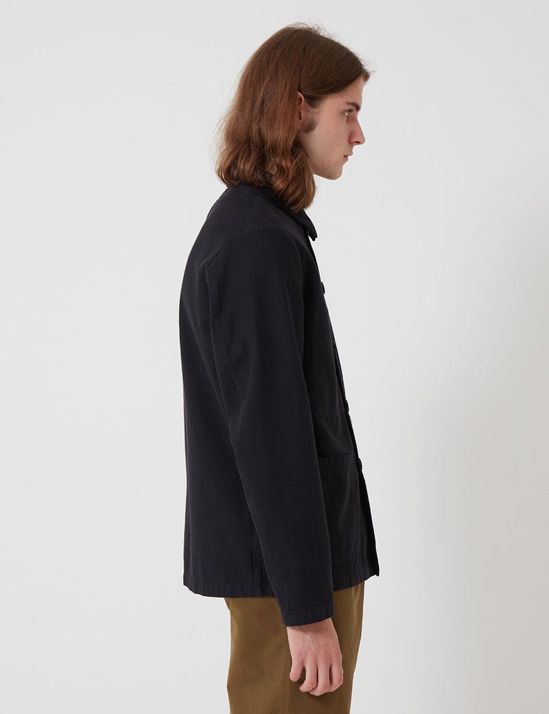 Bhode Chore Workwear Jacket (Cotton Twill) — Black