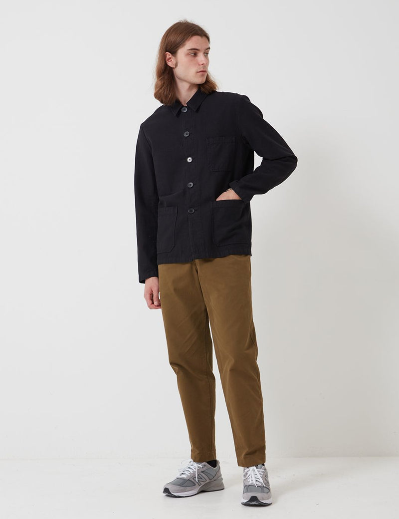 Bhode Chore Workwear Jacket (Cotton Twill) — Black