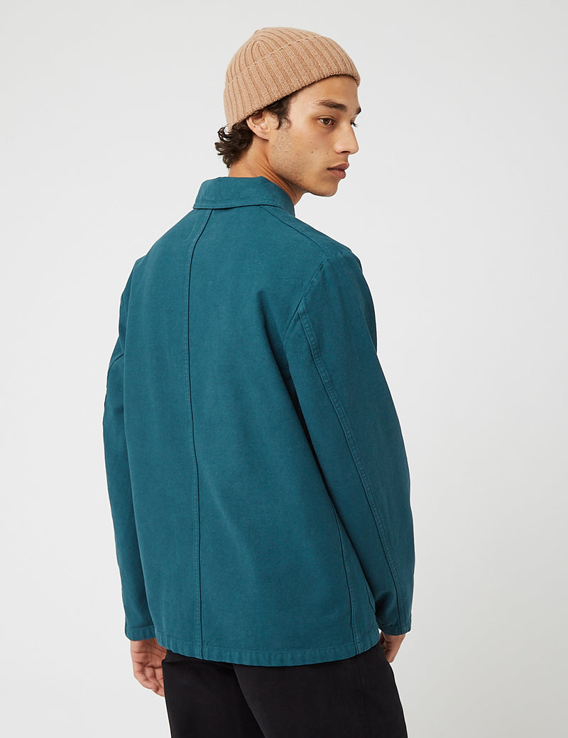 Bhode Chore Jacket (Cotton Twill) — Bottle Green