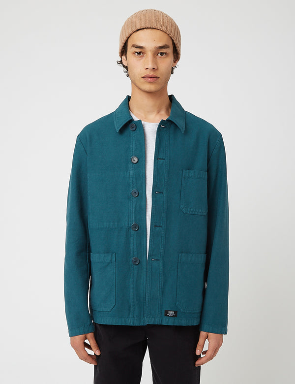 Bhode Chore Jacket (Cotton Twill) — Bottle Green