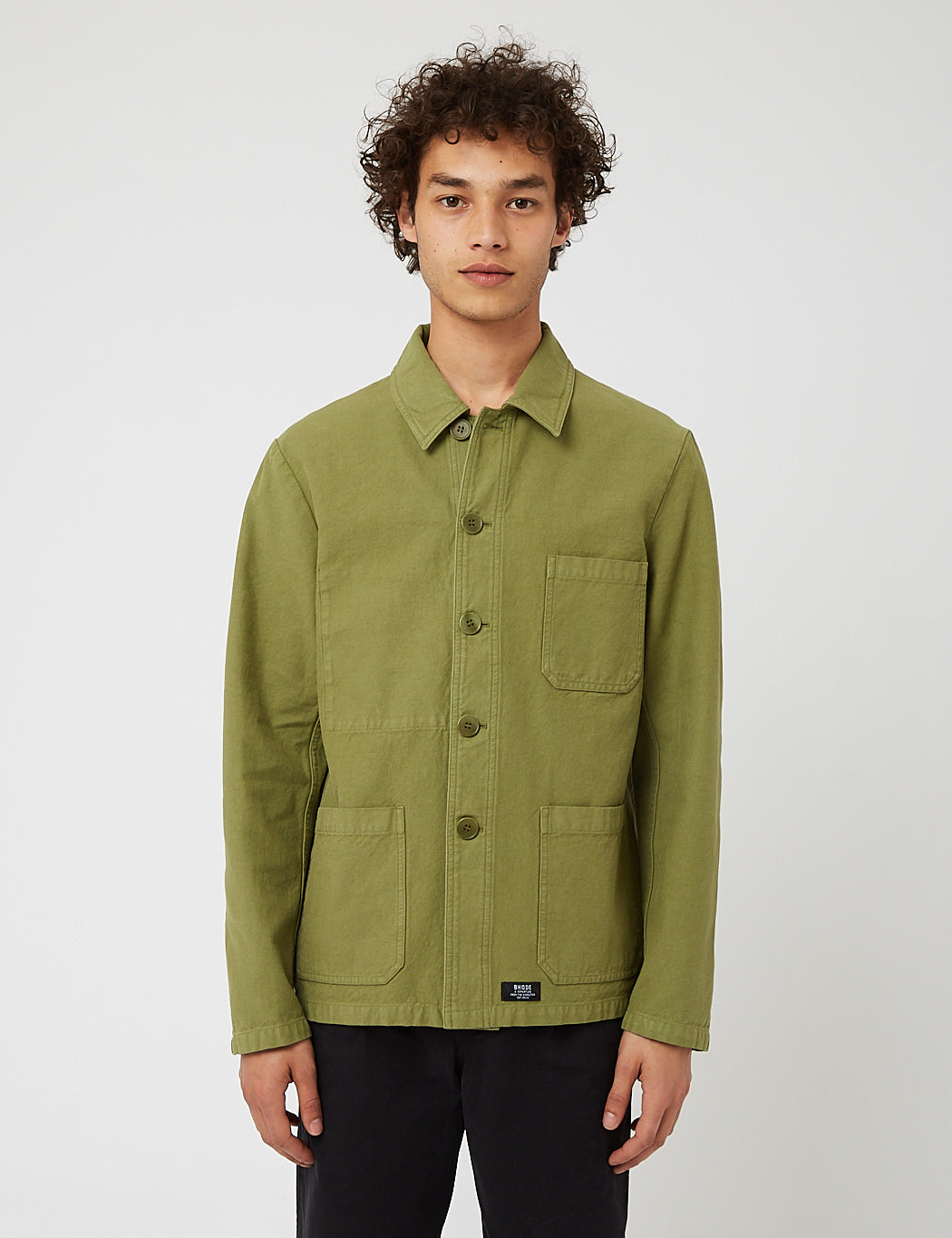 Bhode Chore Jacket (Cotton Twill) — Loden Green