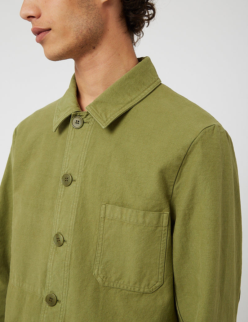 Bhode Chore Jacket (Cotton Twill) — Loden Green