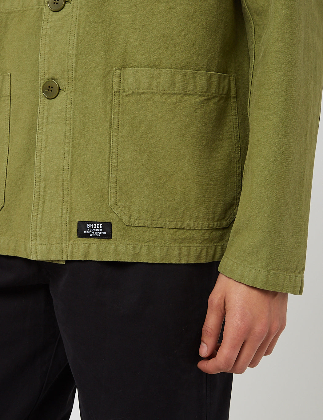 Bhode Chore Jacket (Cotton Twill) — Loden Green