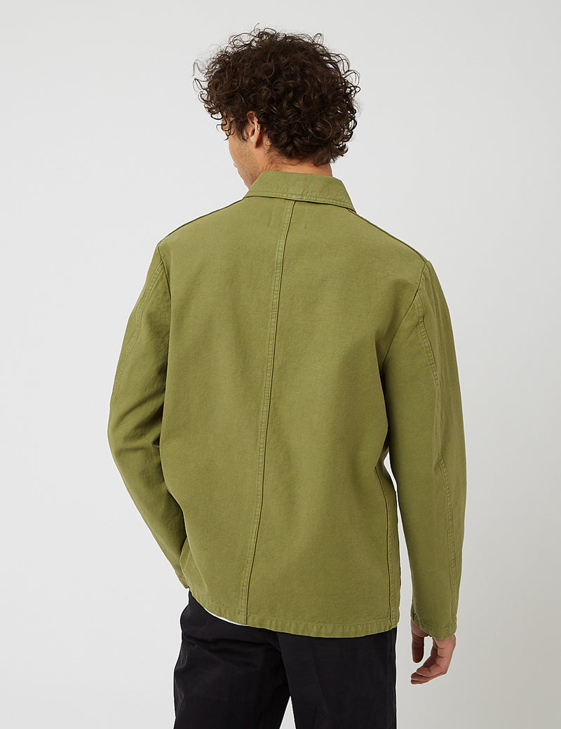 Bhode Chore Jacket (Cotton Twill) — Loden Green