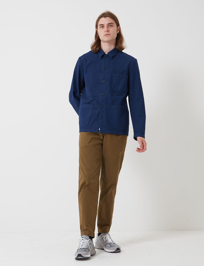 Bhode Chore Workwear Jacket (Cotton Twill) — Medieval Navy