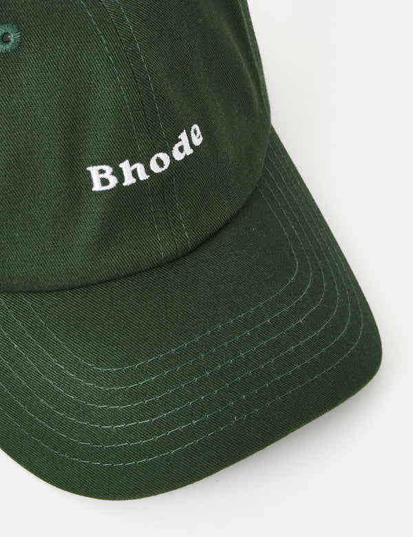 Bhode Embroidered Script Baseball Cap - Pine Green