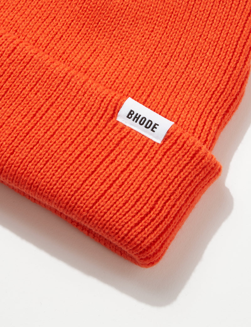 Bhode Everyday Beanie Hat - Inferno Orange
