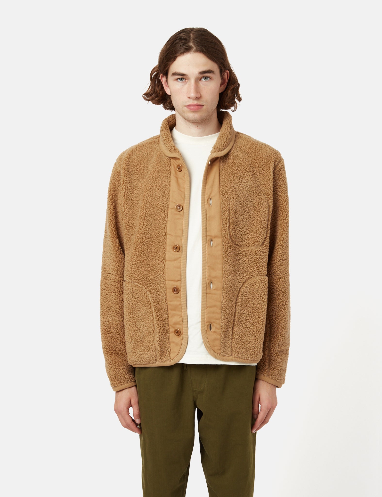 Bhode Shawl Collar Fleece - Camel