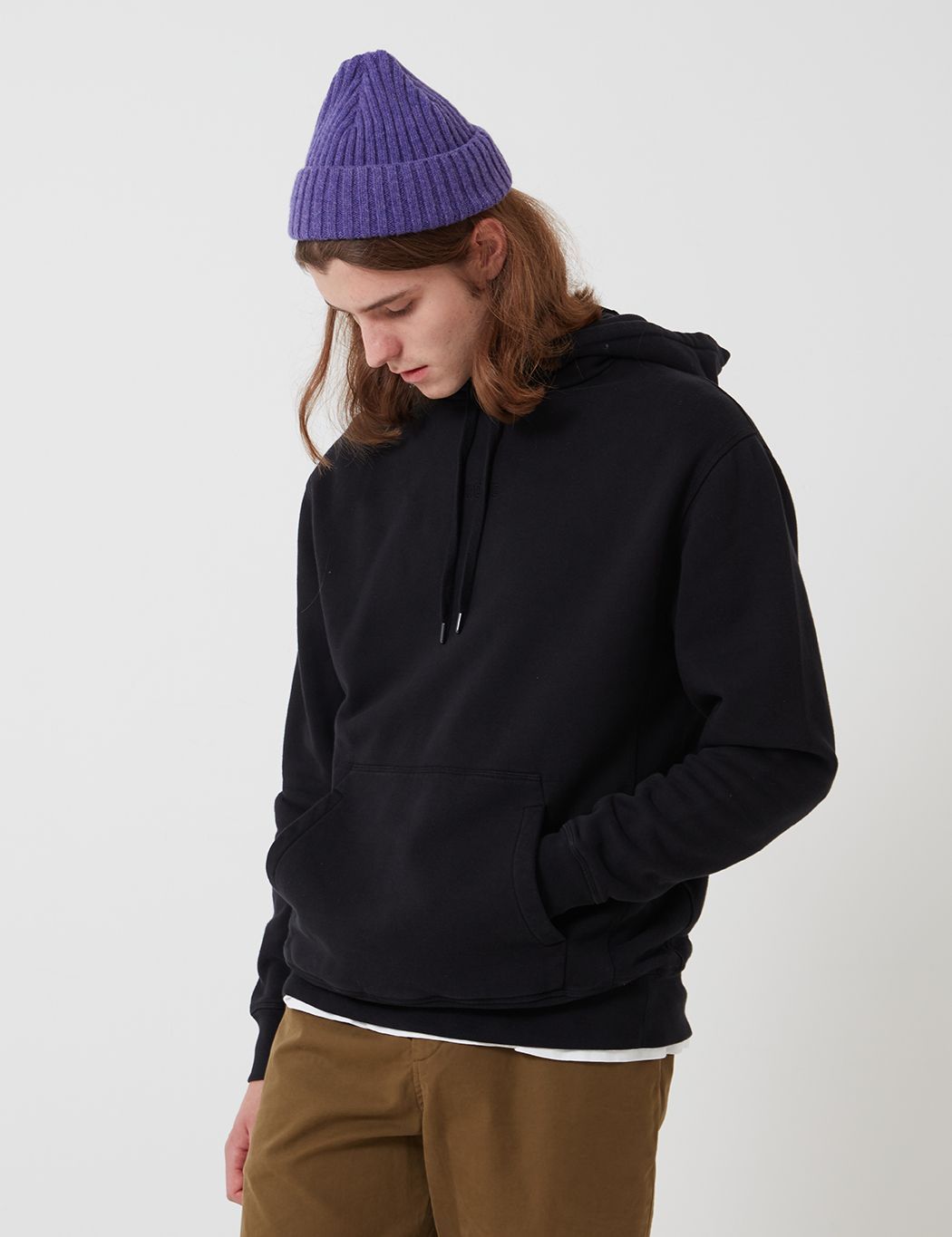 Bhode Oversized Pocket Hoodie - Black (Organic Cotton, 360gms)