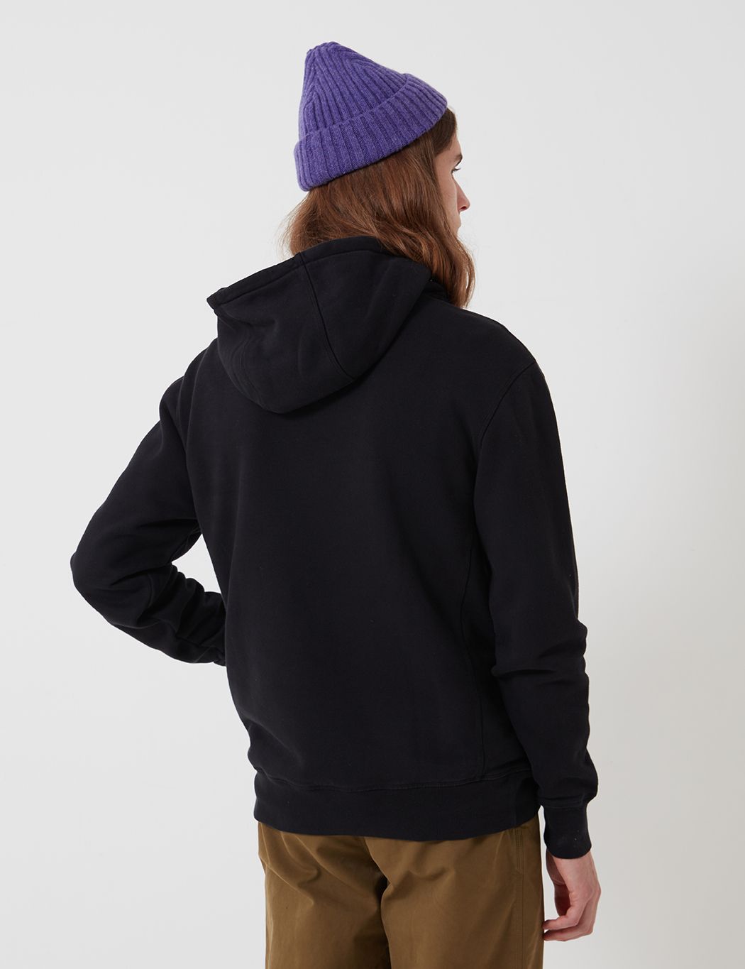 Bhode Oversized Pocket Hoodie - Black (Organic Cotton, 360gms)