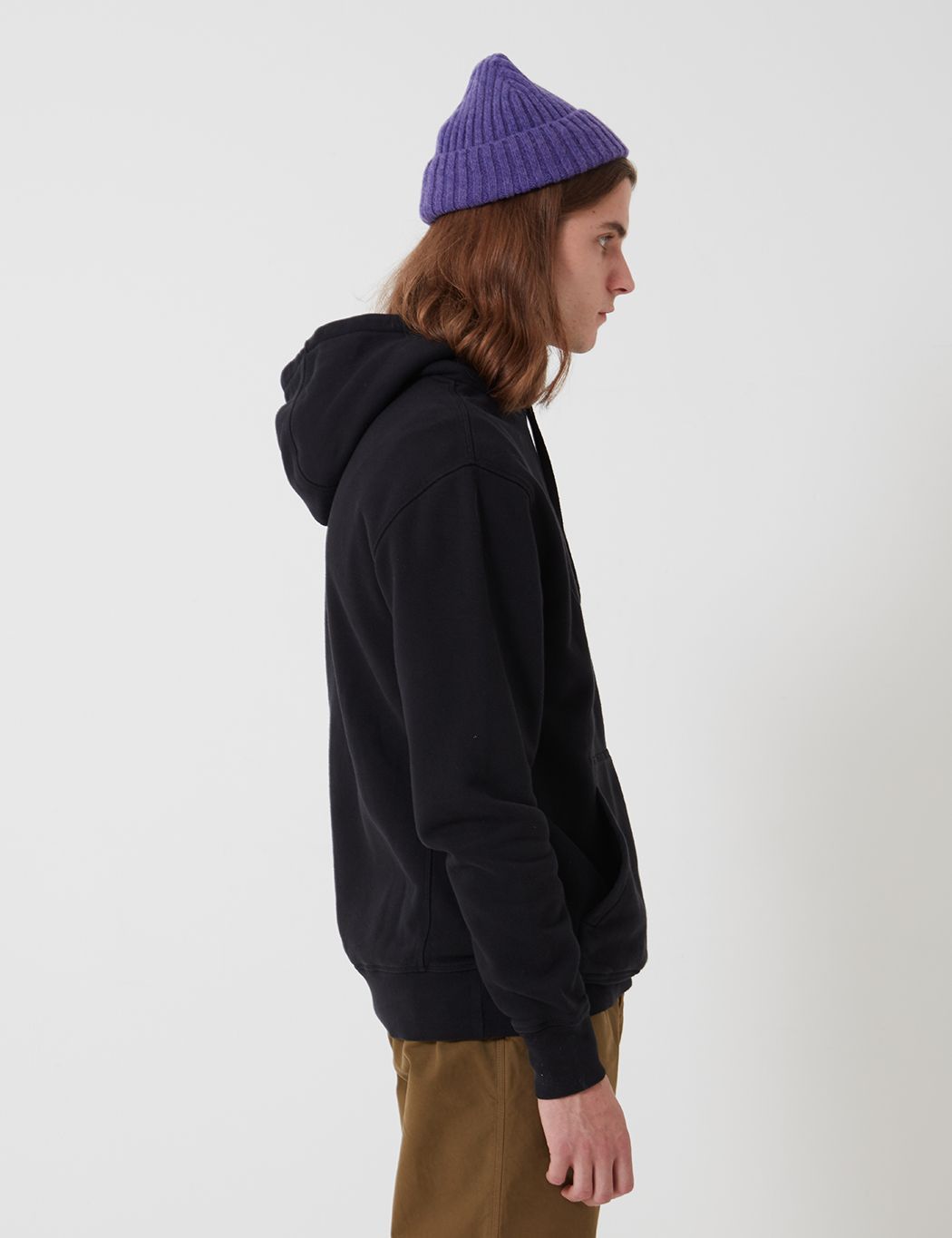 Bhode Oversized Pocket Hoodie - Black (Organic Cotton, 360gms)