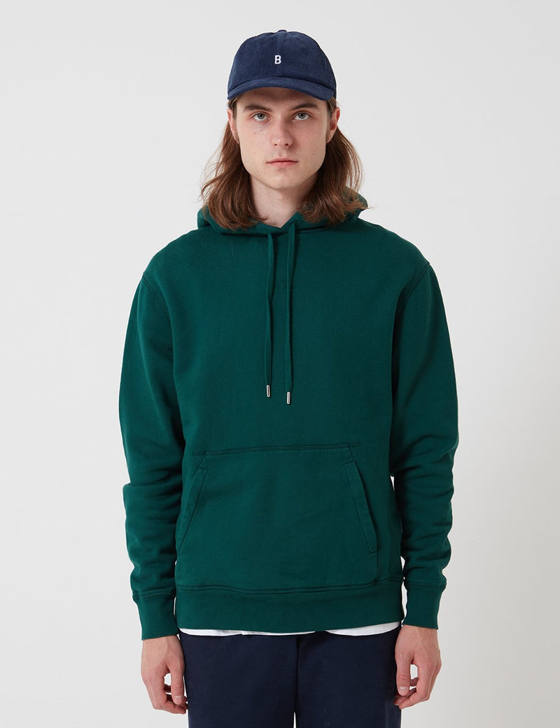 Bhode Oversized Pocket Hoodie - Forest Green (Organic Cotton, 360gms)