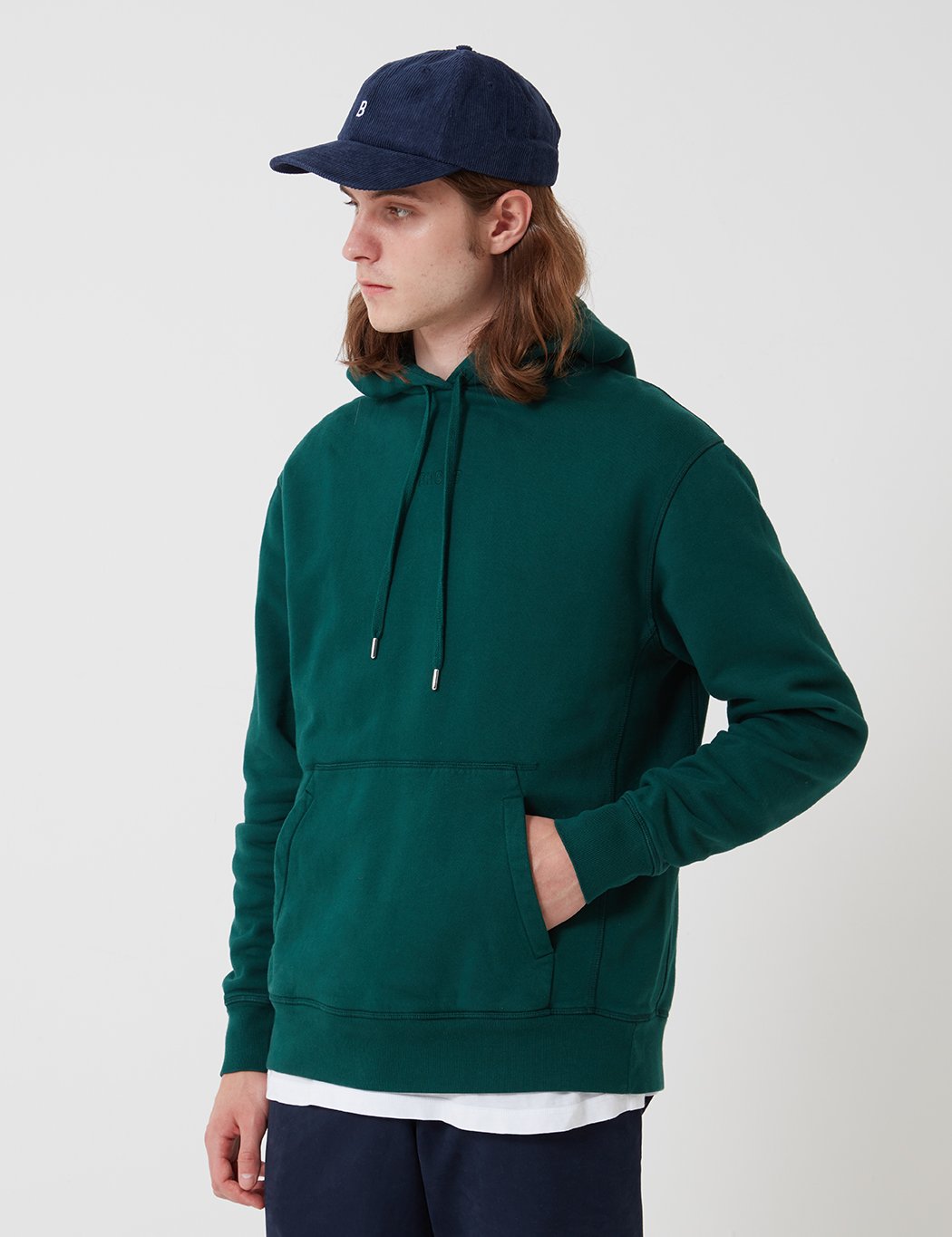 Bhode Oversized Pocket Hoodie - Forest Green (Organic Cotton, 360gms)