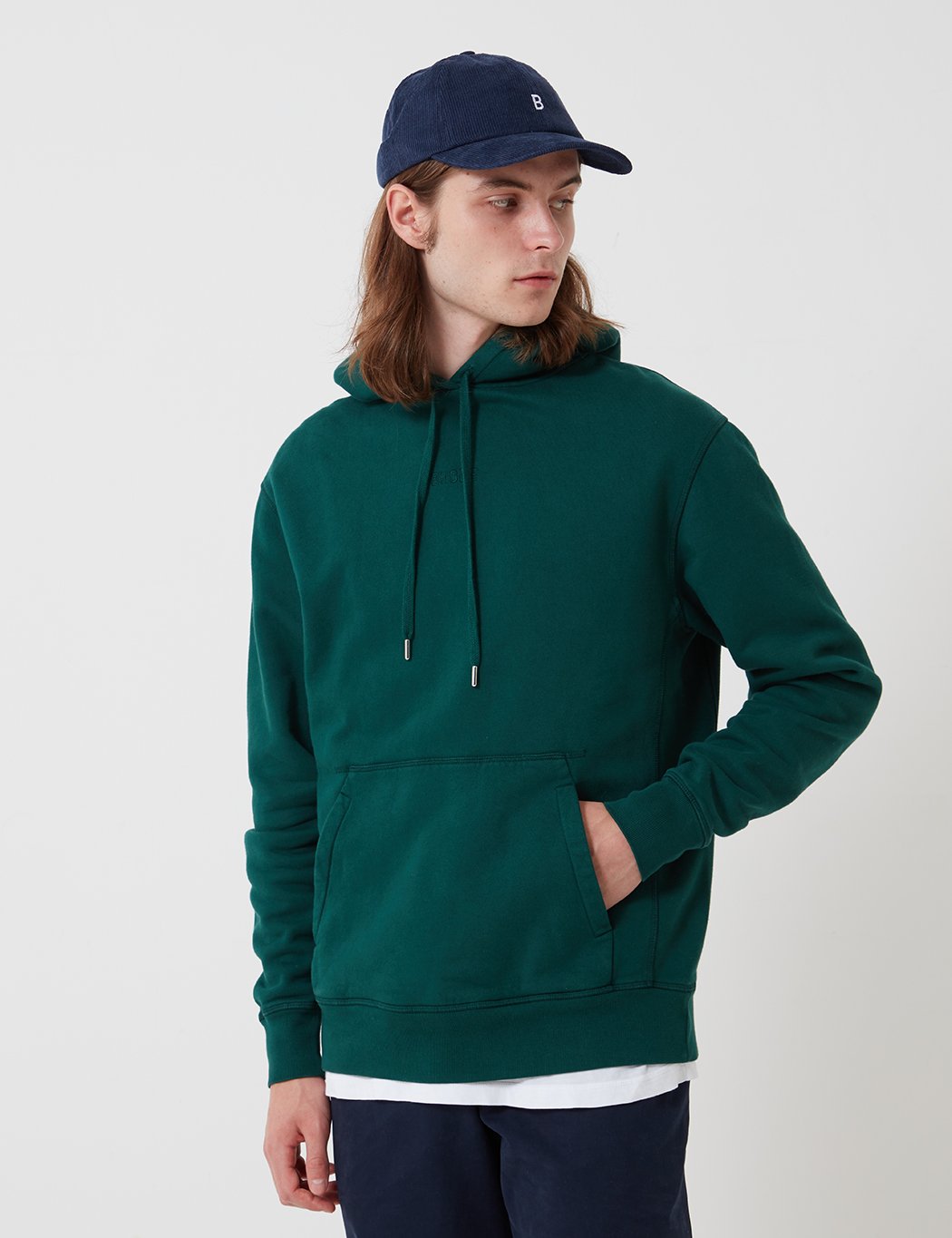 Bhode Oversized Pocket Hoodie - Forest Green (Organic Cotton, 360gms)