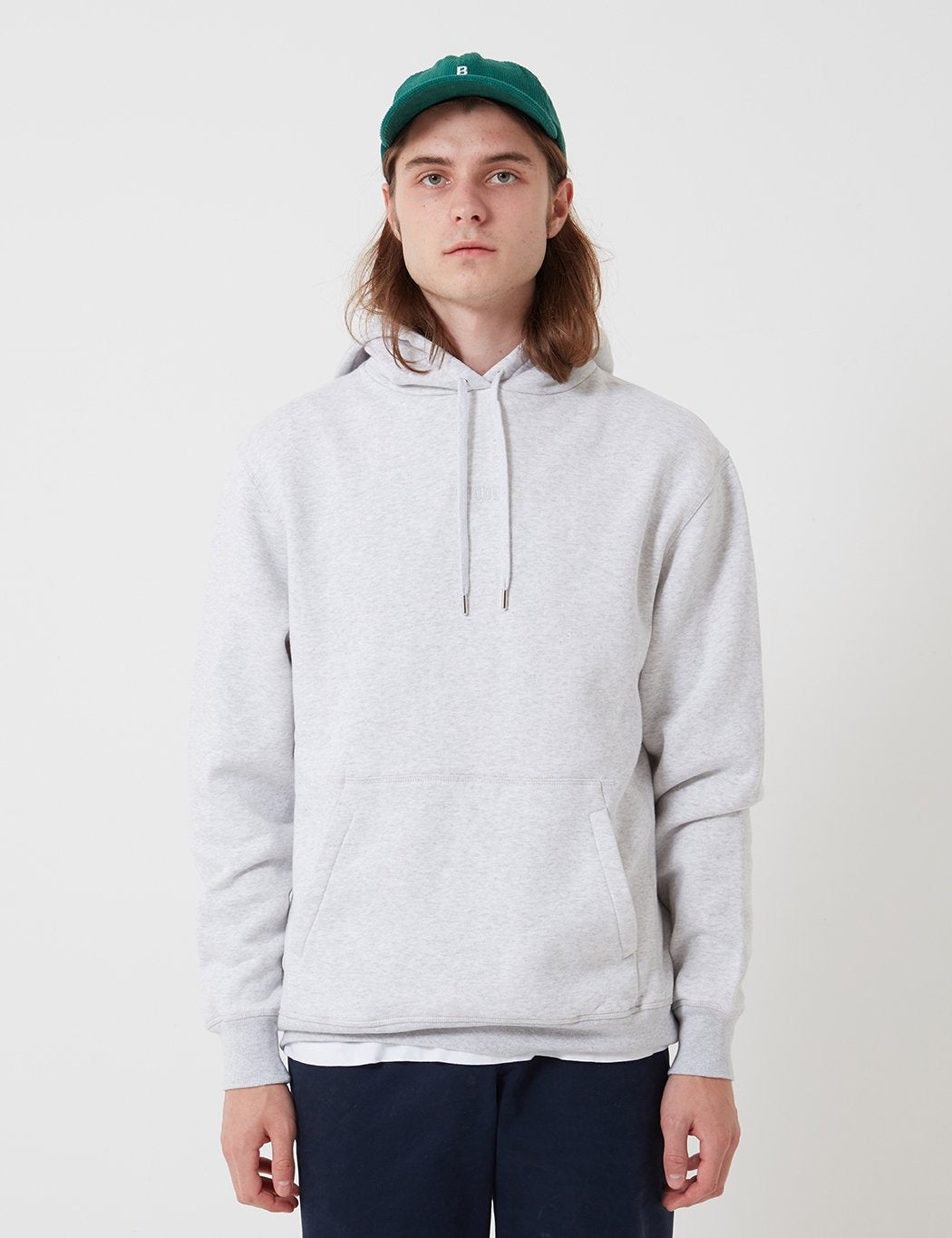 Bhode Oversized Pocket Hoodie - Grey Marl (Organic Cotton, 360gms)