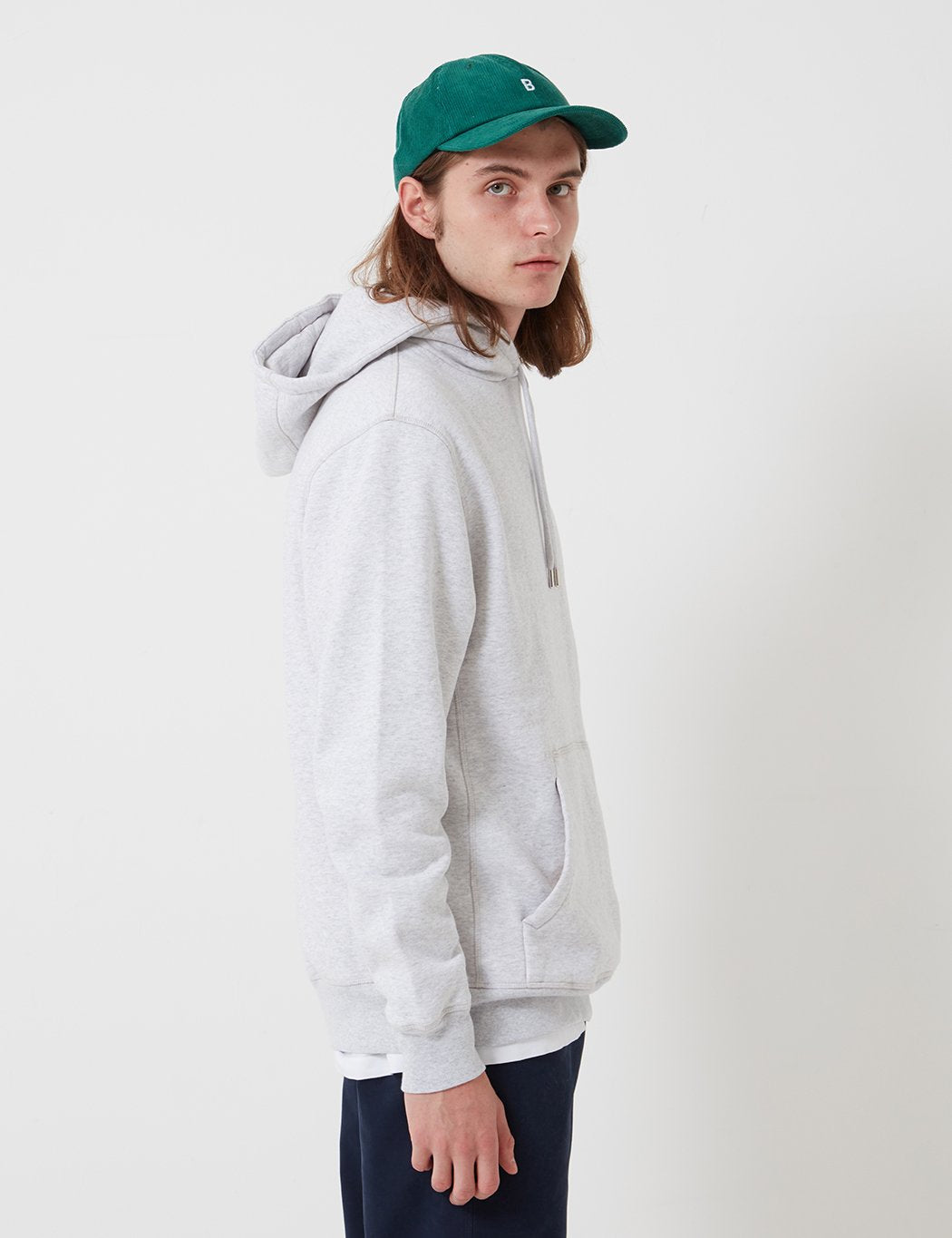 Bhode Oversized Pocket Hoodie - Grey Marl (Organic Cotton, 360gms)