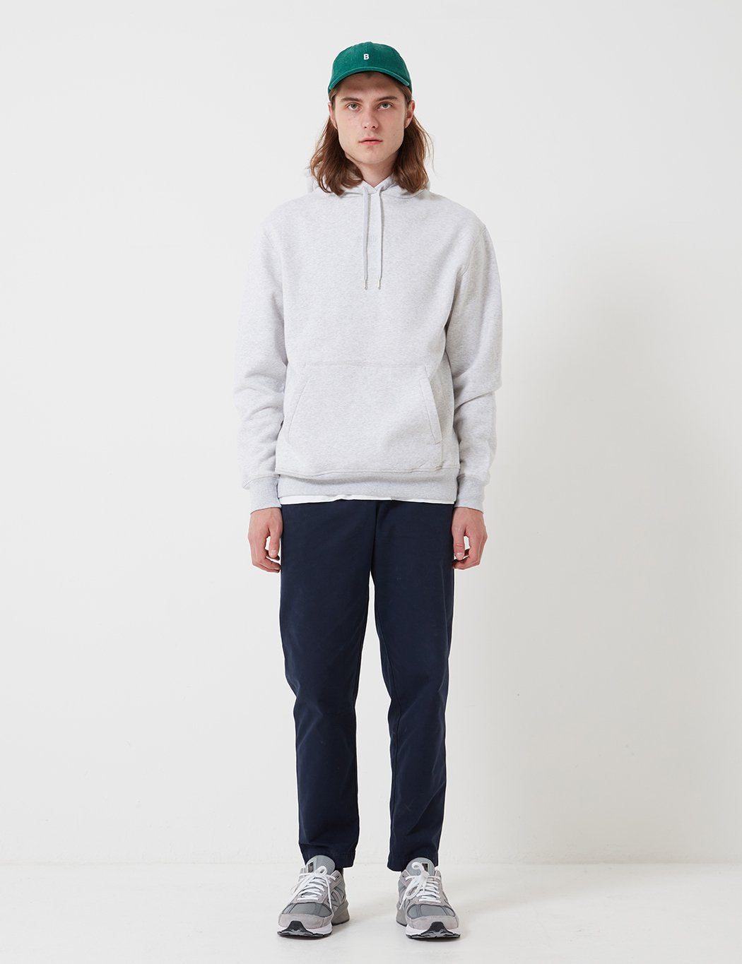 Bhode Oversized Pocket Hoodie - Grey Marl (Organic Cotton, 360gms)