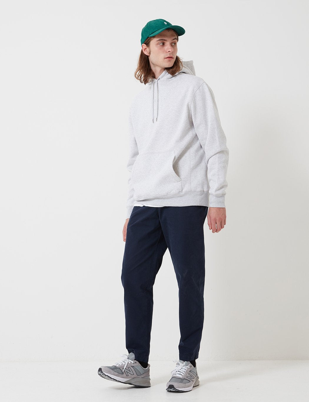 Bhode Oversized Pocket Hoodie - Grey Marl (Organic Cotton, 360gms)