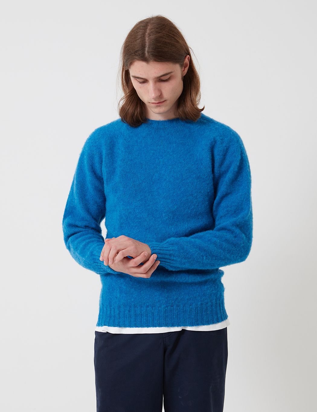 Bhode Supersoft Lambswool Jumper (Made in Scotland) - New Blue